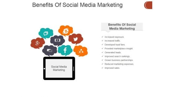 Benefits Of Social Media Marketing Ppt PowerPoint Presentation Outline Backgrounds