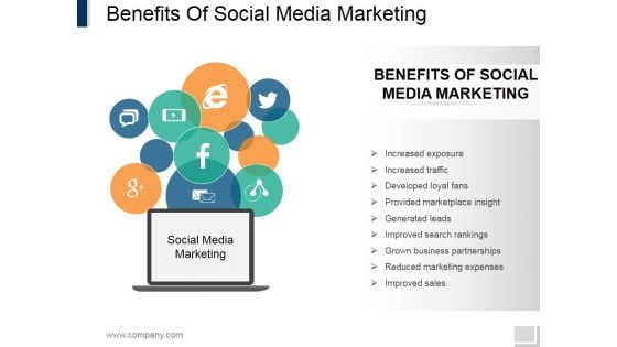 Benefits Of Social Media Marketing Ppt PowerPoint Presentation Pictures Shapes