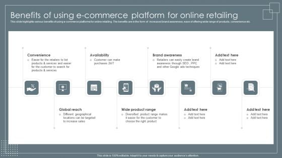 Benefits Of Using E Commerce Platform For Online Retailing Retail Business Growth Marketing Techniques Portrait PDF Benefits Of Using E Commerce Platform For Online Retailing Retail Business Growth Marketing Techniques Portrait PDF