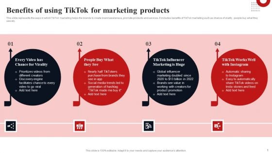 Benefits Of Using Tiktok For Marketing Products Ideas PDF