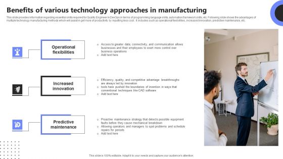 Benefits Of Various Technology Approaches In Manufacturing Summary PDF Benefits Of Various Technology Approaches In Manufacturing Summary PDF