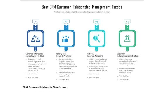 Best Crm Customer Relationship Management Tactics Ppt PowerPoint Presentation File Pictures PDF