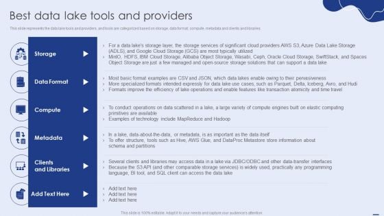 Best Data Lake Tools And Providers Portrait PDF