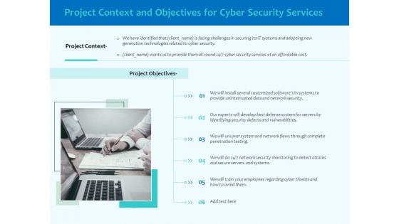 Best Data Security Software Project Context And Objectives For Cyber Security Services Pictures PDF