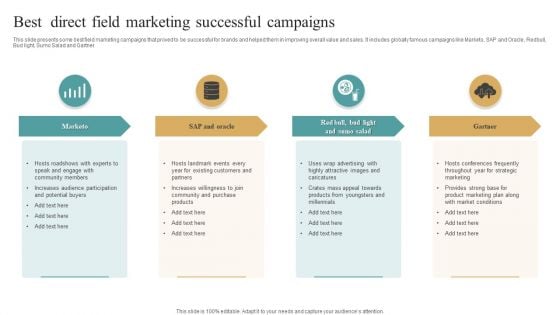 Best Direct Field Marketing Successful Campaigns Mockup PDF Best Direct Field Marketing Successful Campaigns Mockup PDF