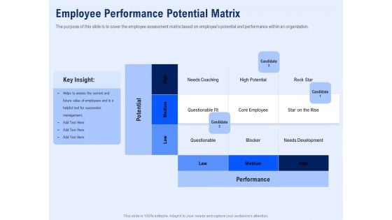 Best Employee Appreciation Workplace Employee Performance Potential Matrix Brochure PDF