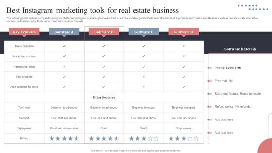 Best Instagram Marketing Tools For Real Estate Business Infographics PDF