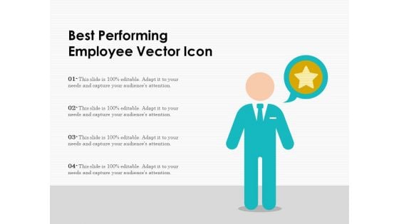 Best Performing Employee Vector Icon Ppt PowerPoint Presentation File Gallery PDF