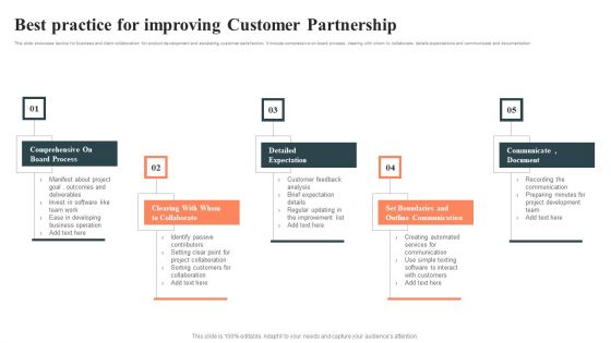 Best Practice For Improving Customer Partnership Professional PDF