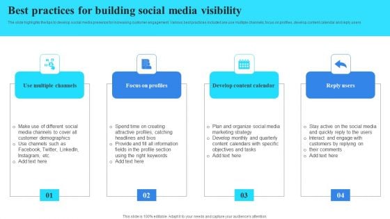 Best Practices For Building Social Media Visibility Portrait PDF