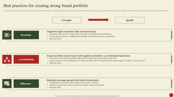 Best Practices For Creating Strong Brand Portfolio Slides PDF