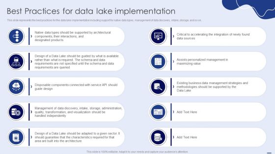 Best Practices For Data Lake Implementation Ppt PowerPoint Presentation File Show PDF