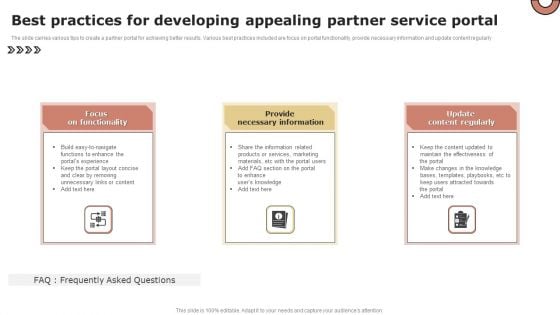 Best Practices For Developing Appealing Partner Service Portal Brochure PDF Best Practices For Developing Appealing Partner Service Portal Brochure PDF