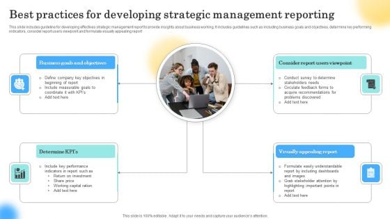Best Practices For Developing Strategic Management Reporting Inspiration PDF
