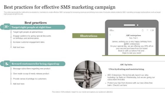 Best Practices For Effective SMS Marketing Campaign Pictures PDF