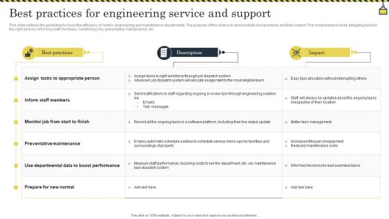 Best Practices For Engineering Service And Support Brochure PDF Best Practices For Engineering Service And Support Brochure PDF