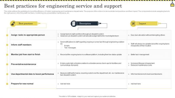 Best Practices For Engineering Service And Support Brochure PDF