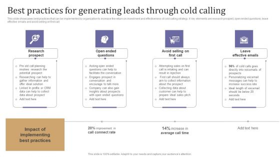 Best Practices For Generating Leads Through Cold Calling Download PDF Best Practices For Generating Leads Through Cold Calling Download PDF