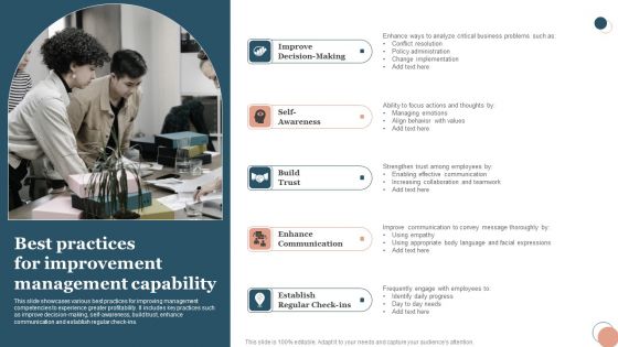 Best Practices For Improvement Management Capability Graphics PDF