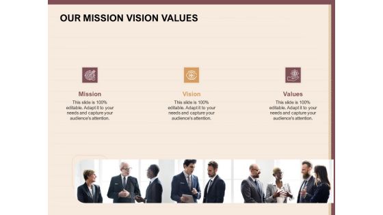 Best Practices For Increasing Lead Conversion Rates Our Mission Vision Values Ppt Layouts Styles PDF