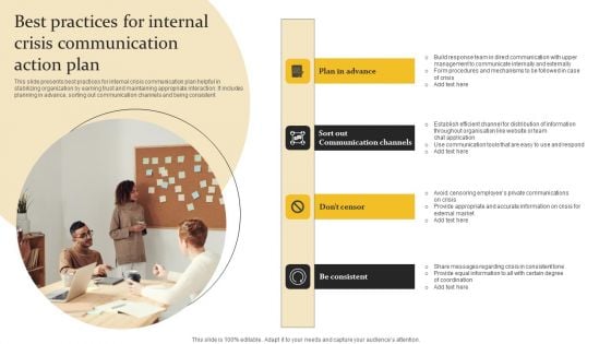 Best Practices For Internal Crisis Communication Action Plan Summary PDF