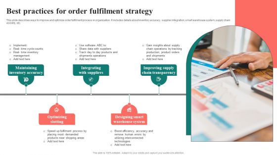 Best Practices For Order Fulfilment Strategy Portrait PDF