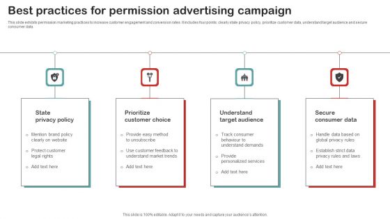 Best Practices For Permission Advertising Campaign Mockup PDF