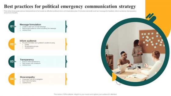 Best Practices For Political Emergency Communication Strategy Demonstration PDF