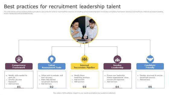 Best Practices For Recruitment Leadership Talent Themes PDF