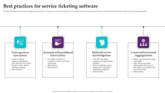 Best Practices For Service Ticketing Software Brochure PDF