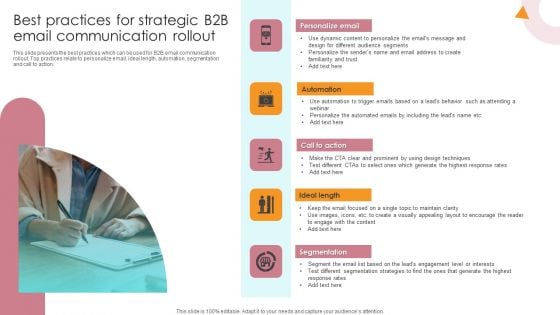 Best Practices For Strategic B2B Email Communication Rollout Summary PDF