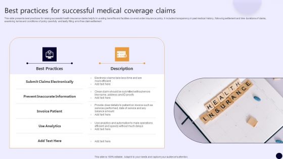 Best Practices For Successful Medical Coverage Claims Summary PDF