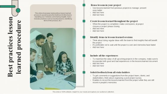 Best Practices Lesson Learned Procedure Designs PDF Best Practices Lesson Learned Procedure Designs PDF