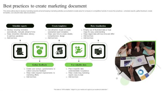 Best Practices To Create Marketing Document Portrait PDF