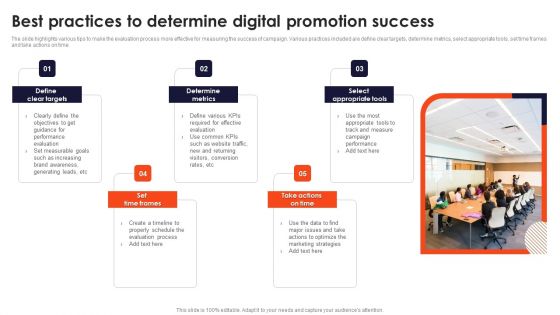 Best Practices To Determine Digital Promotion Success Guidelines PDF