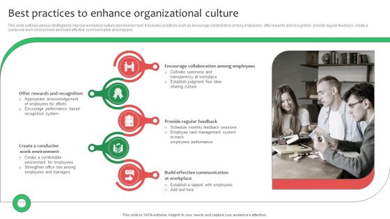 Best Practices To Enhance Organizational Culture Ppt Gallery Graphics PDF