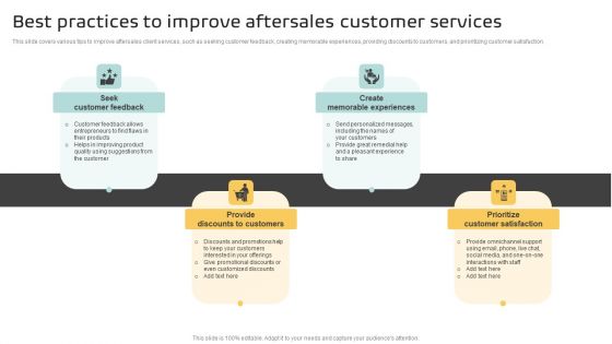 Best Practices To Improve Aftersales Customer Services Download PDF