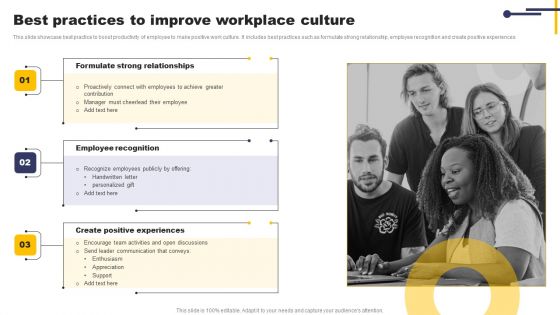 Best Practices To Improve Workplace Culture Microsoft PDF Best Practices To Improve Workplace Culture Microsoft PDF