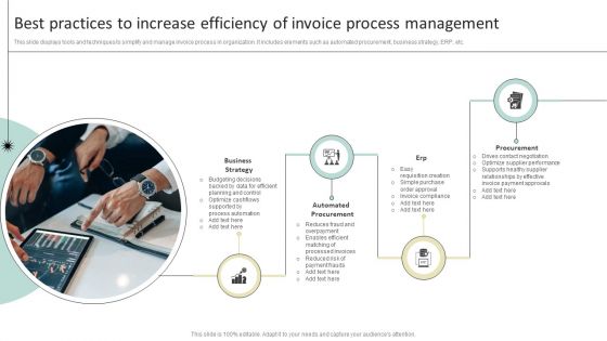 Best Practices To Increase Efficiency Of Invoice Process Management Elements PDF