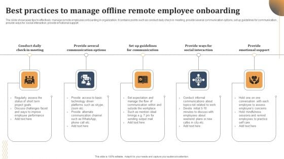 Best Practices To Manage Offline Remote Employee Onboarding Rules PDF