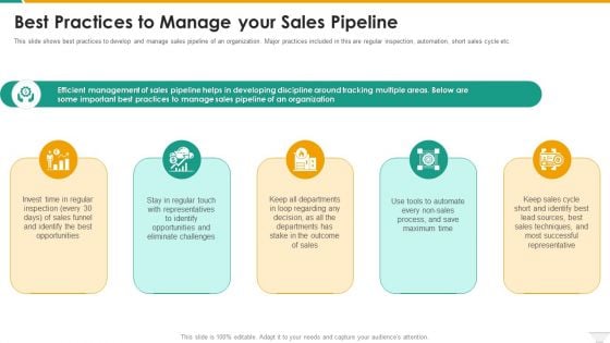 Best Practices To Manage Your Sales Pipeline Designs PDF