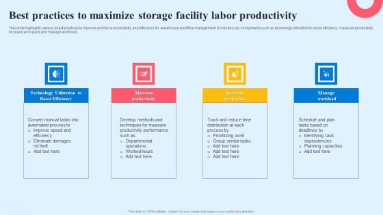 Best Practices To Maximize Storage Facility Labor Productivity Rules PDF