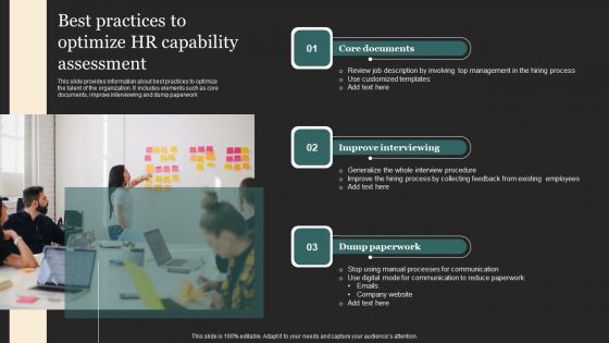 Best Practices To Optimize HR Capability Assessment Summary PDF