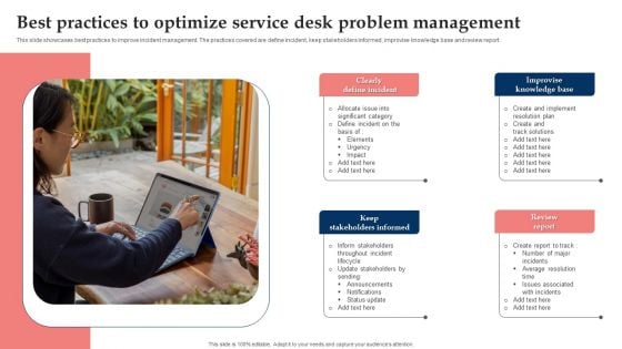 Best Practices To Optimize Service Desk Problem Management Topics PDF