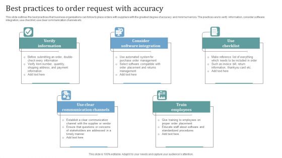 Best Practices To Order Request With Accuracy Demonstration PDF