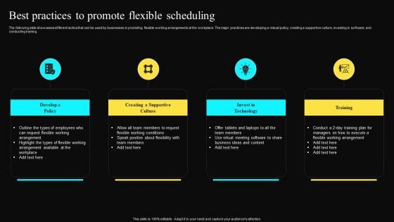 Best Practices To Promote Flexible Scheduling Mockup PDF Best Practices To Promote Flexible Scheduling Mockup PDF