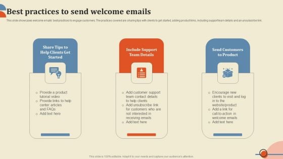 Best Practices To Send Welcome Emails Ppt PowerPoint Presentation File Professional PDF