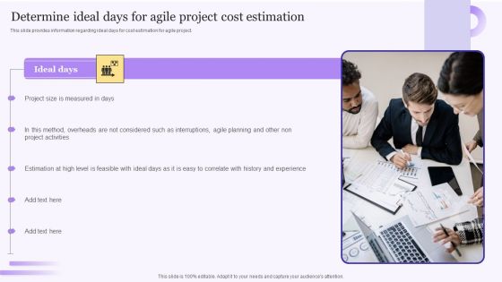Best Techniques For Agile Project Cost Assessment Determine Ideal Days For Agile Guidelines PDF