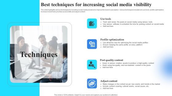 Best Techniques For Increasing Social Media Visibility Portrait PDF