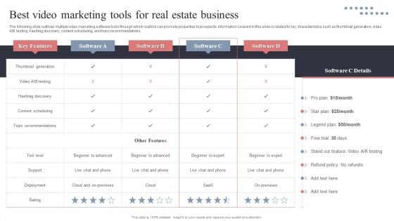 Best Video Marketing Tools For Real Estate Business Professional PDF Best Video Marketing Tools For Real Estate Business Professional PDF